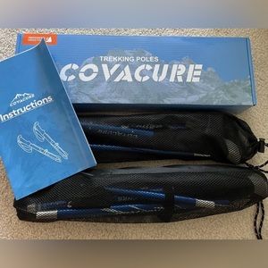 Trekking Poles collapsible used once- cleaned extensively like new